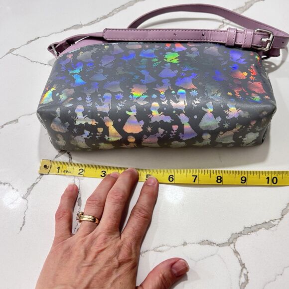 Disney Princess Purple Lilac Iridescent Holographic Foil Crossbody Bag GUC - Picture 15 of 16